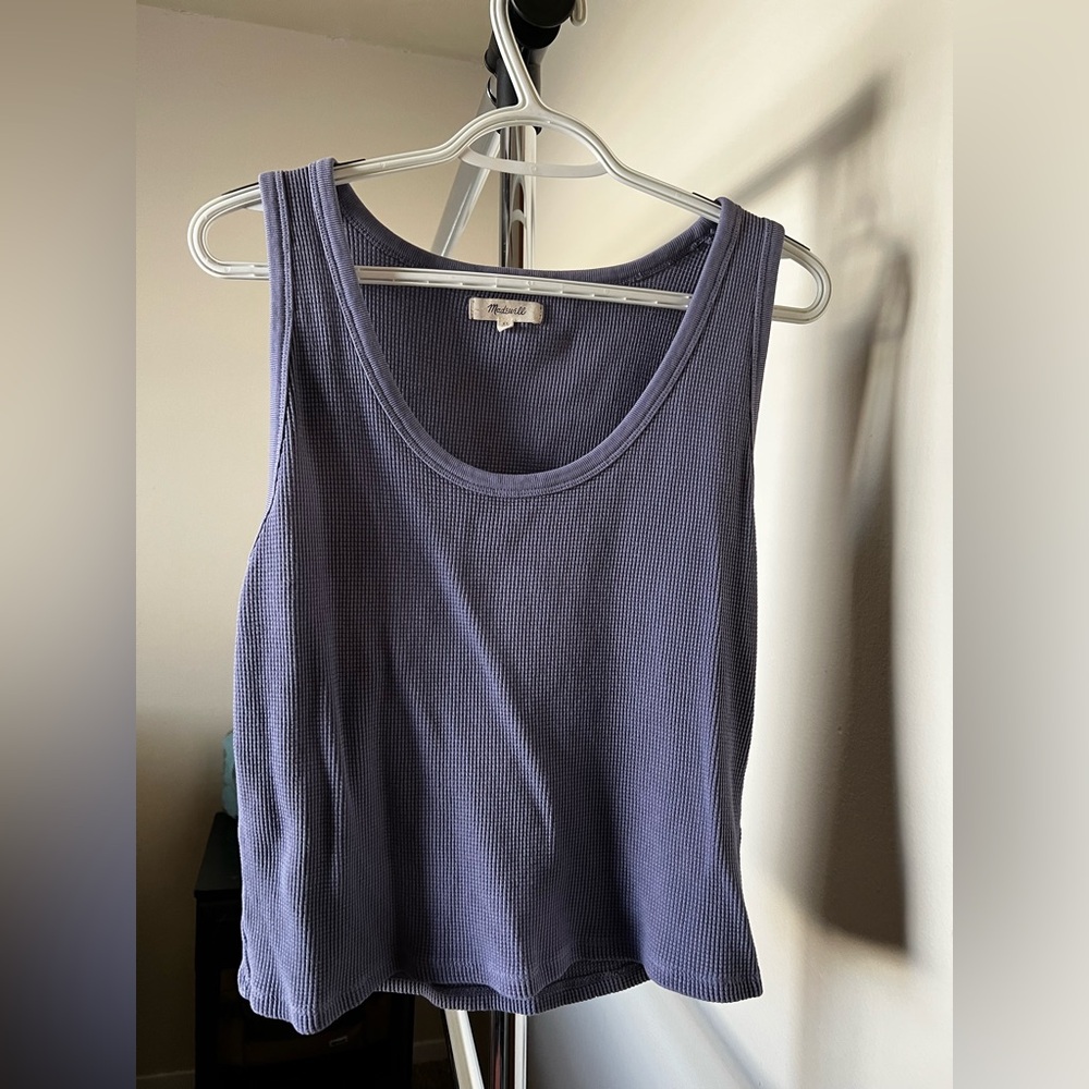 Madewell knitted purple crop tank top size XL
